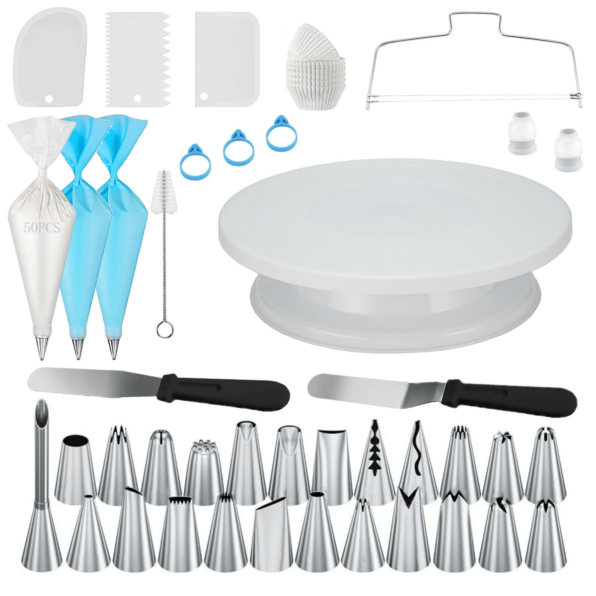 129 Piece Stainless Steel Cake Decorating Set