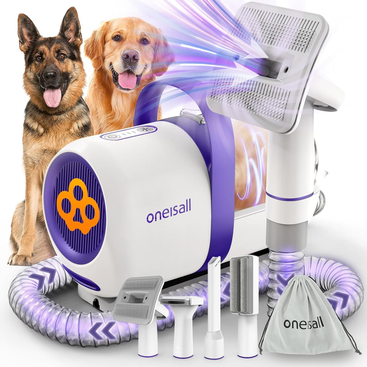 oneisall 4 in 1 Dog Grooming Vacuum Kit CW16016