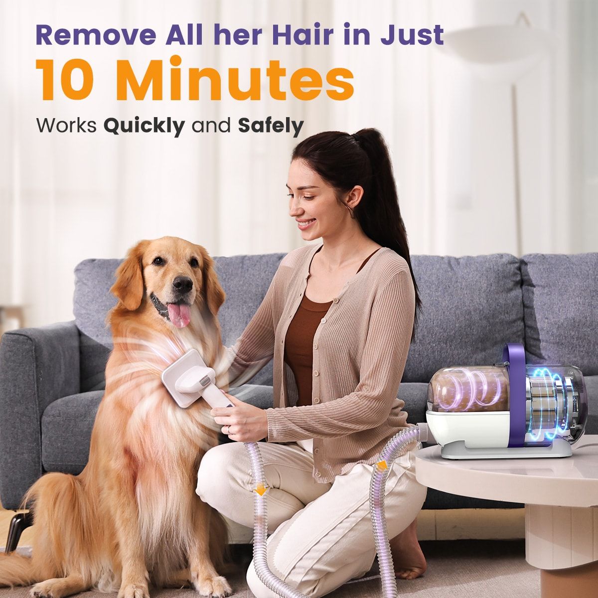 oneisall 4 in 1 Dog Grooming Vacuum Kit CW16016