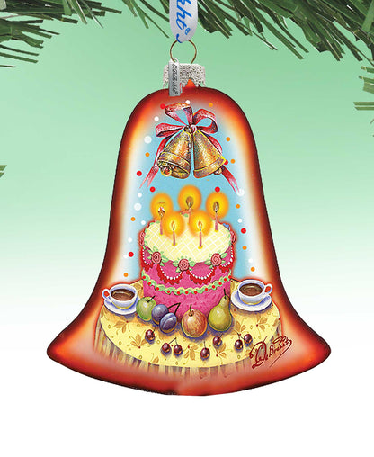 Celebration Bell Glass Ornament