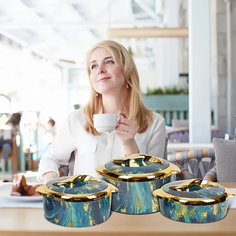 3-Piece Insulated Thermal Casserole Dish Set with Lids