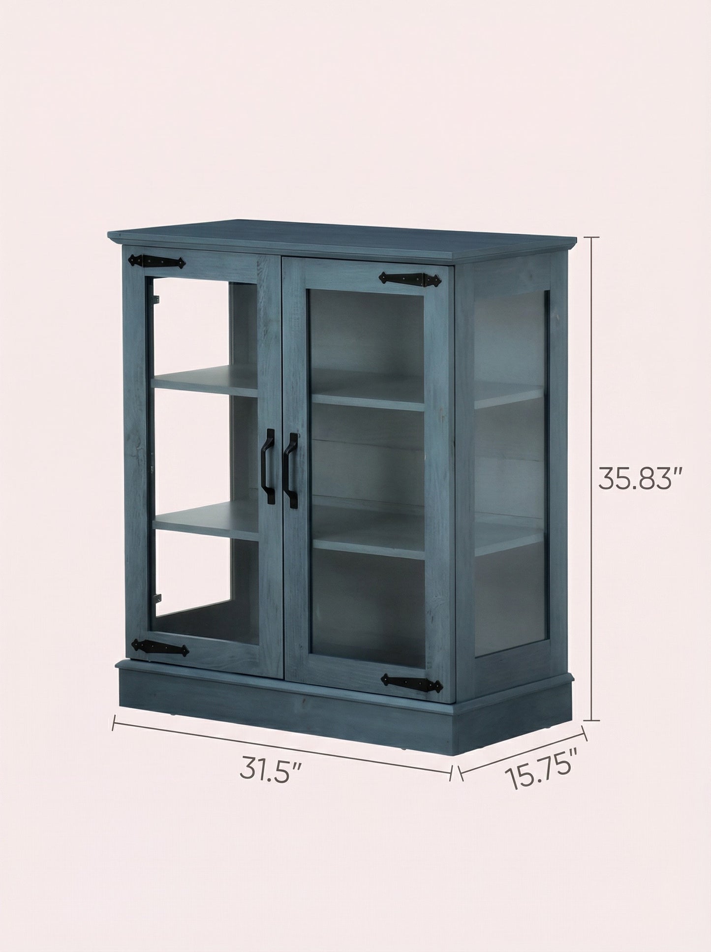 Modern Glass Door Cabinet – 3 Styles | Adjustable Shelves | Compact Storage Cupboard