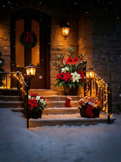 Solar Lamp Post with Flower Pot – Outdoor Garden & Patio Light – Multi Pack