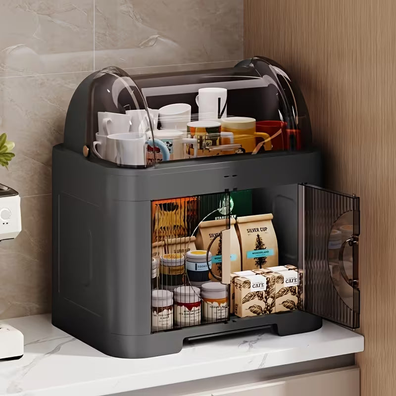 15.4-Inch Foldable Plastic Storage Box with Lid Multi-Purpose Organizer