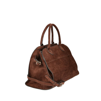 Women's Sage Satchel Soft Faux Suede Tote Bag, Chocolate