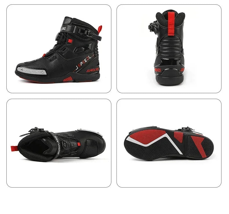 Men Leather Motos Breathable Anti Slip Wear-resistant