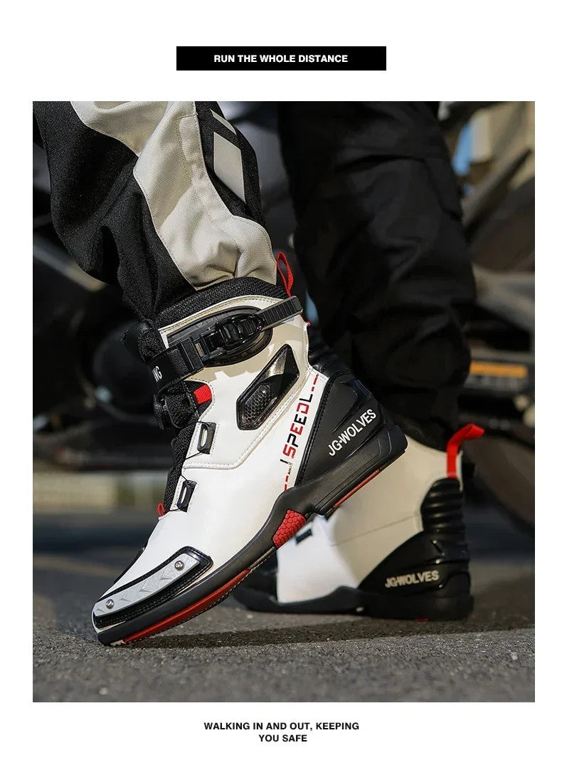 Men Leather Motos Breathable Anti Slip Wear-resistant