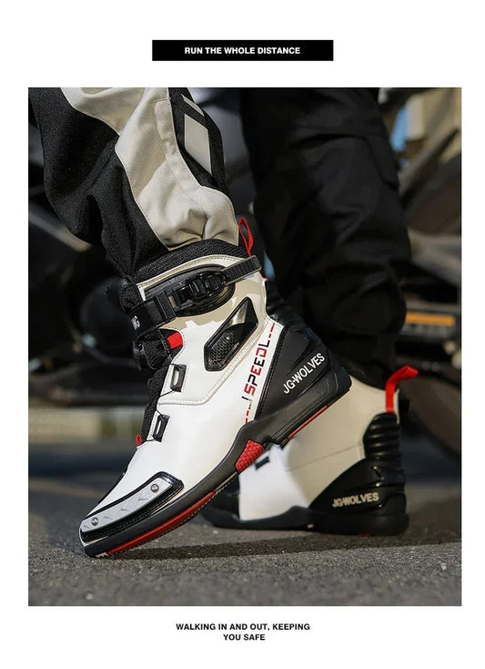 Men Leather Motos Breathable Anti Slip Wear-resistant