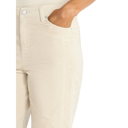 Women's and Women's Plus Corduroy Seamed Wide Leg Pants