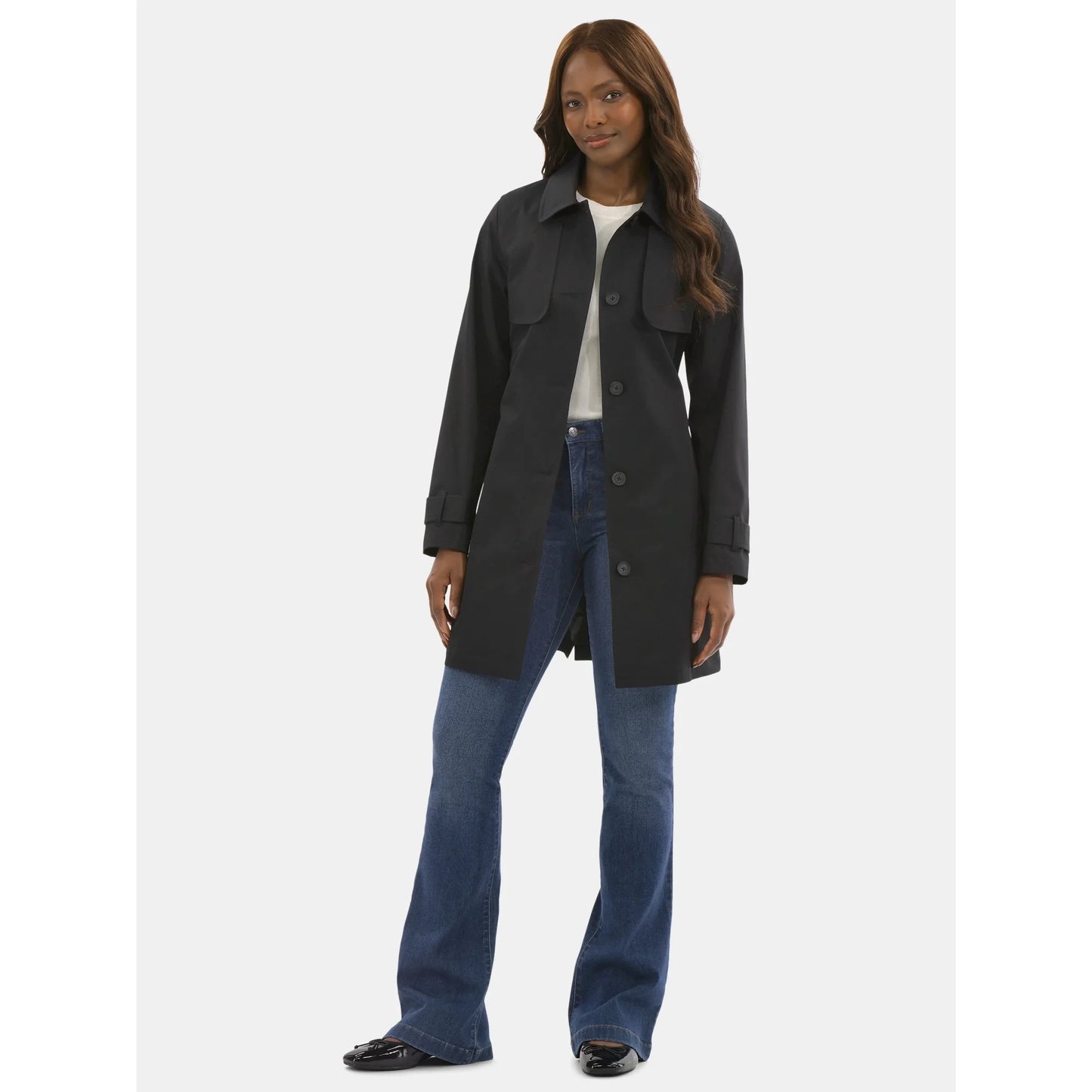 Women's Belted Trench Coat, Midweight