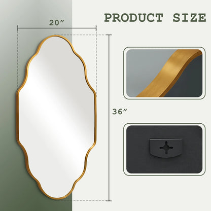Scalloped Bathroom Mirrors Wall Mirror