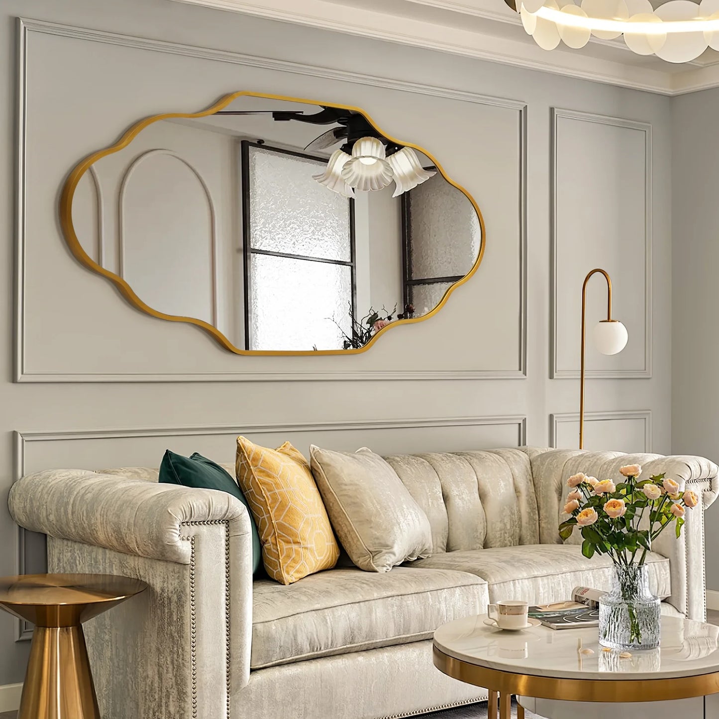 Scalloped Bathroom Mirrors Wall Mirror