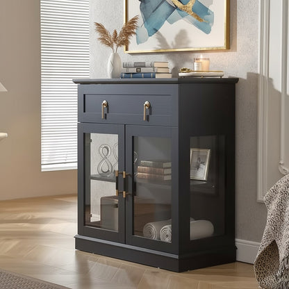 Modern Glass Door Cabinet – 3 Styles | Adjustable Shelves | Compact Storage Cupboard