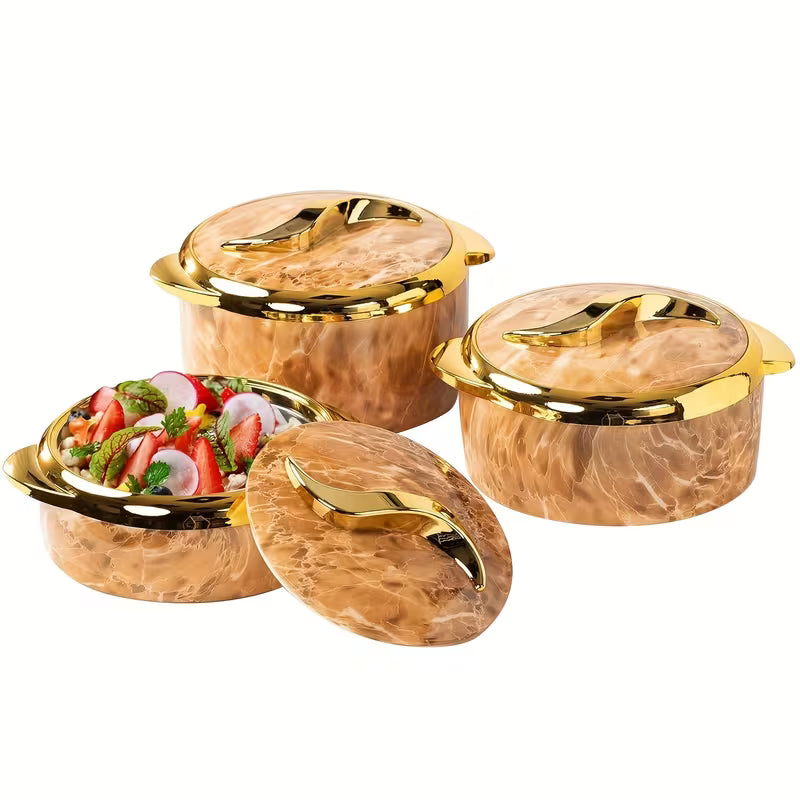 3-Piece Insulated Thermal Casserole Dish Set with Lids