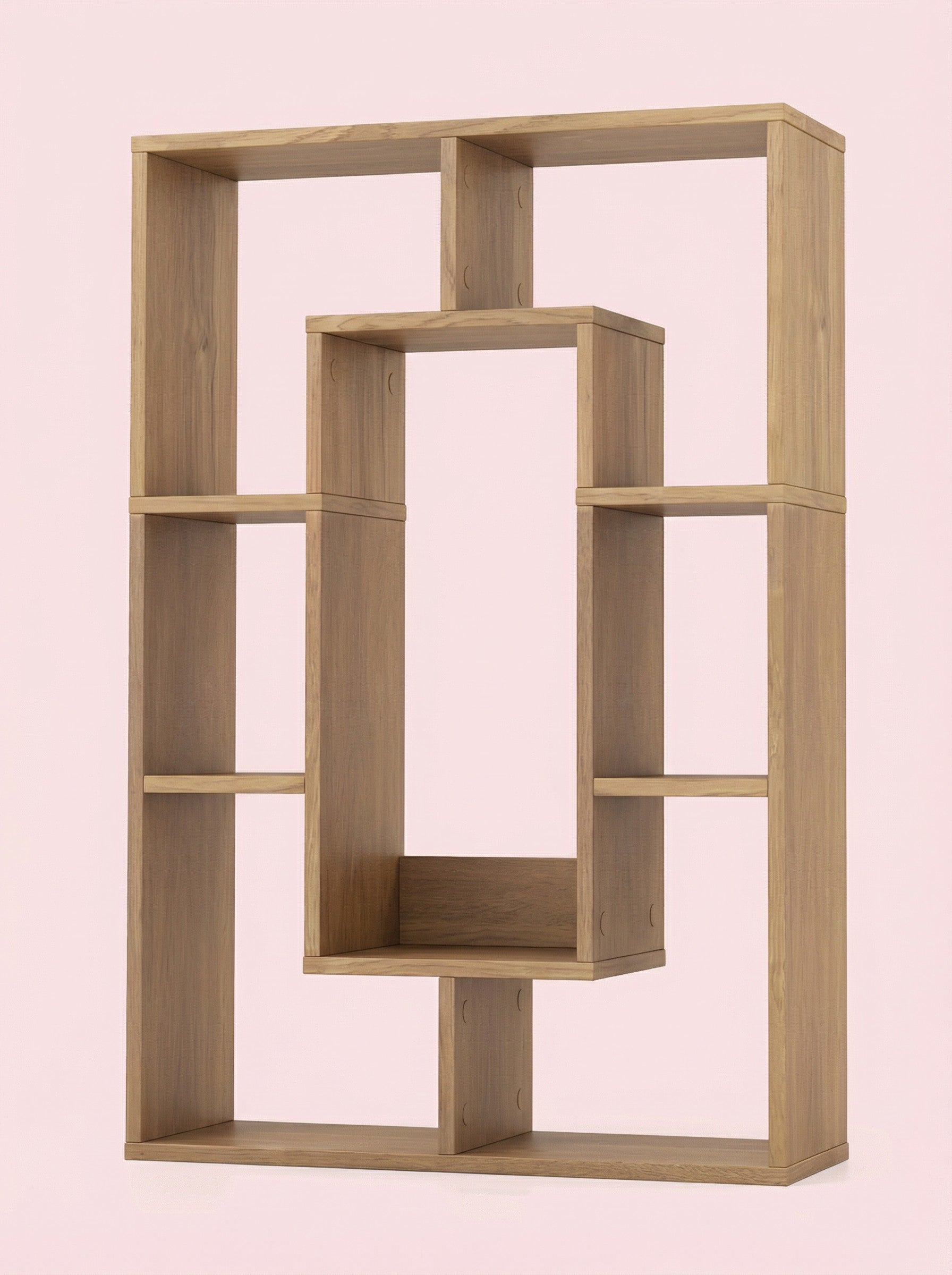 7-Tier Cube Bookshelf, Tall Narrow Bookcase for Small Spaces