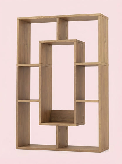 7-Tier Cube Bookshelf, Tall Narrow Bookcase for Small Spaces