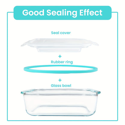 16-Piece Glass Food Storage Containers with Lids – Durable Set