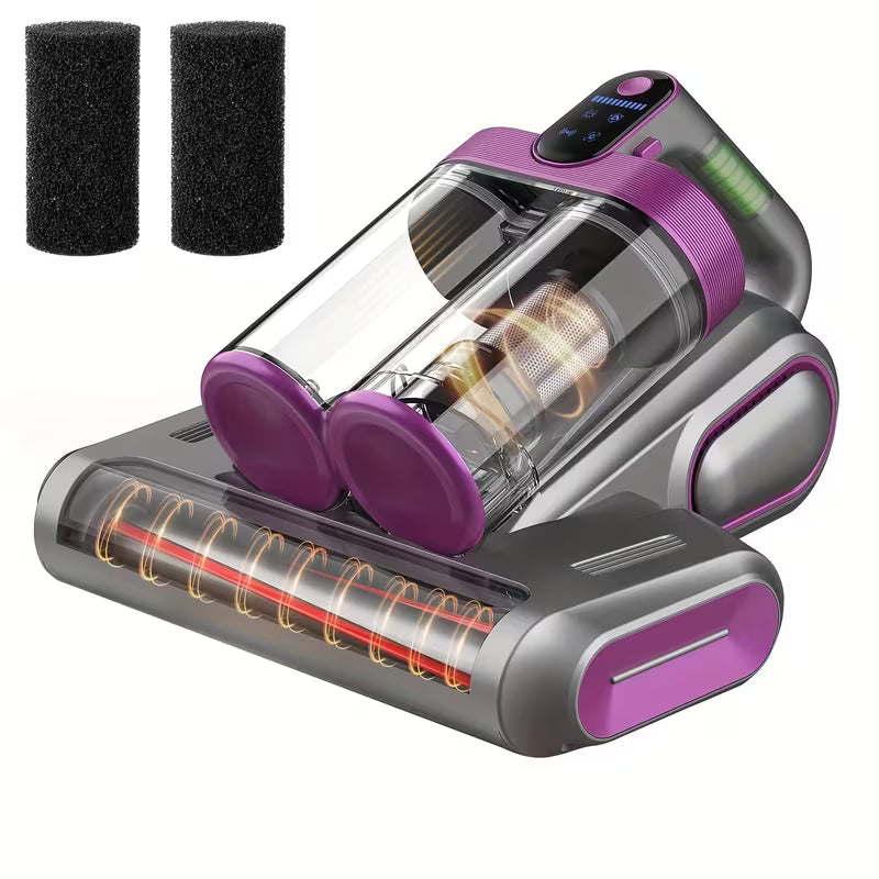 Cordless Mattress Vacuum Cleaner with UV Light and Double Cup