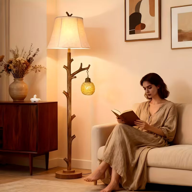 62in Modern Tree-Shaped Floor Lamp with Rotary Switch