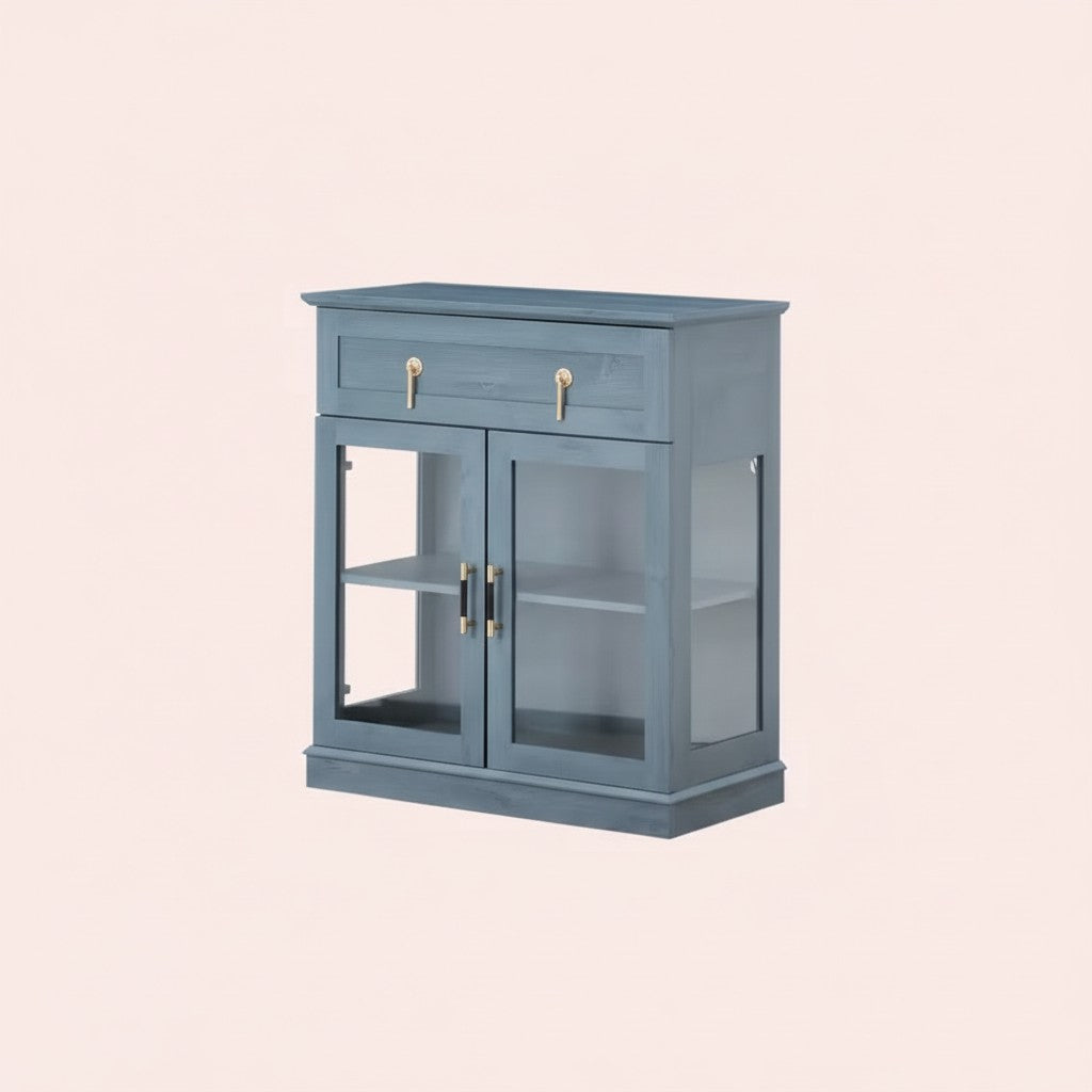 Modern Glass Door Cabinet – 3 Styles | Adjustable Shelves | Compact Storage Cupboard