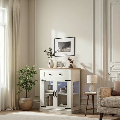 Modern Glass Door Cabinet – 3 Styles | Adjustable Shelves | Compact Storage Cupboard