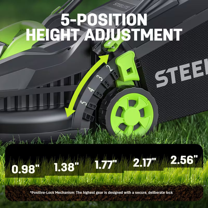 13-Inch 21V Cordless Lawn Mower with Brushless Motor