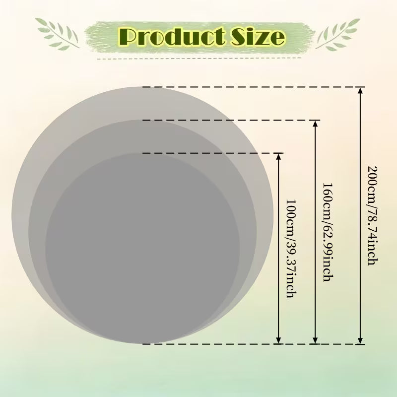 Medieval Style Round Velvet Plush Area Rug