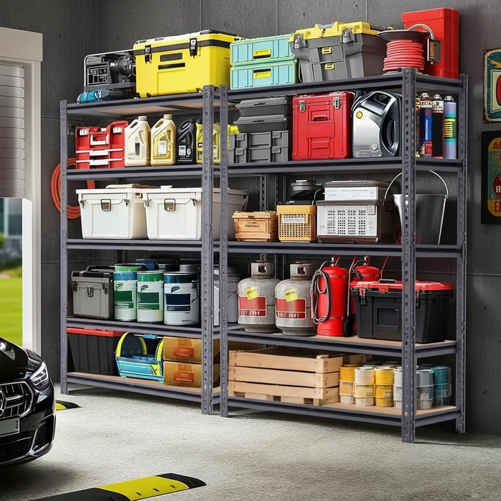 Heavy Duty Metal Garage Shelving Rack 2000lbs 4/5/6-Tier Steel Shelf 60"/72"/84"