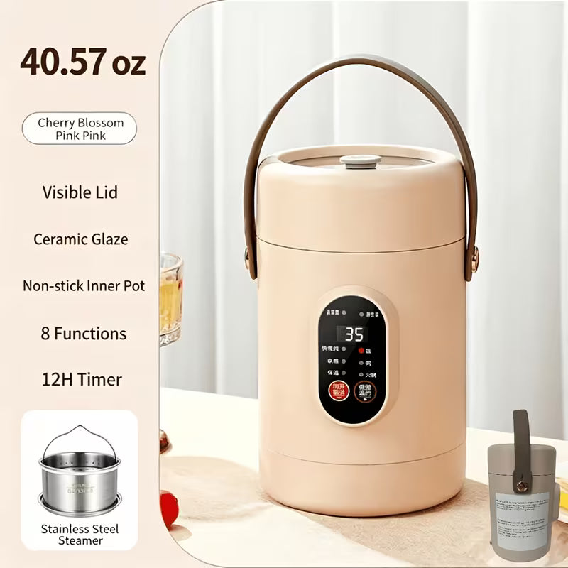 40.58 oz Multi-Functional Electric Steamer with Portable Leather Handle