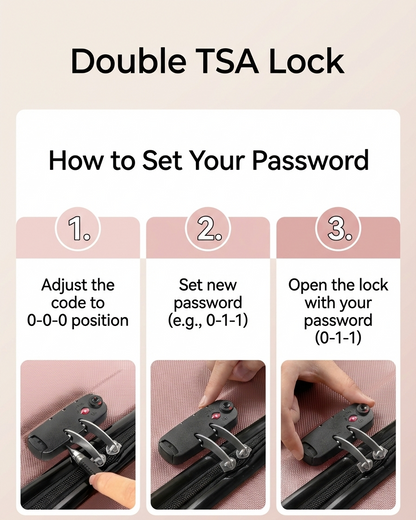 Multi Color - 3PCs Luggage Set 20/24/28 Inch Hard Shell Spinner with TSA Lock