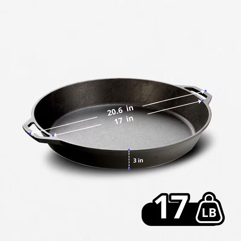 17-Inch Multi-Function Cast Iron Griddle and Skillet Pan