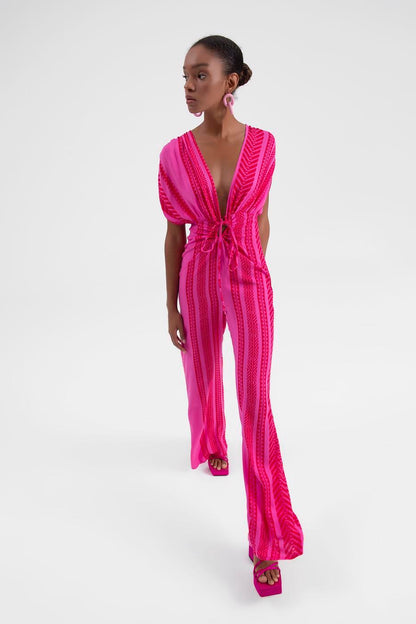 Fuschia Maxi Jumpsuit