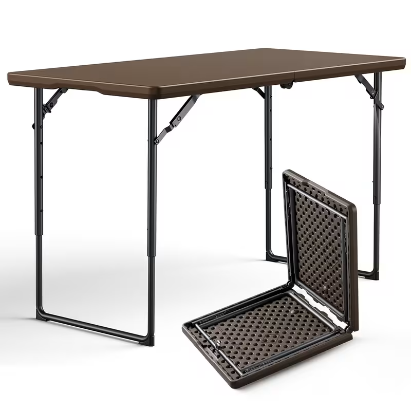 4ft/6ft Portable Plastic Folding Table – Indoor & Outdoor Dining