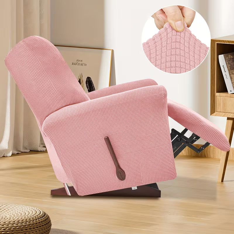 4-Piece Elastic Fleece Recliner Sofa Protective Slipcover Set