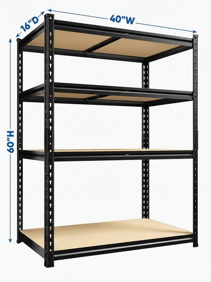 Heavy Duty Metal Garage Shelving Rack 2000lbs 4/5/6-Tier Steel Shelf 60"/72"/84"