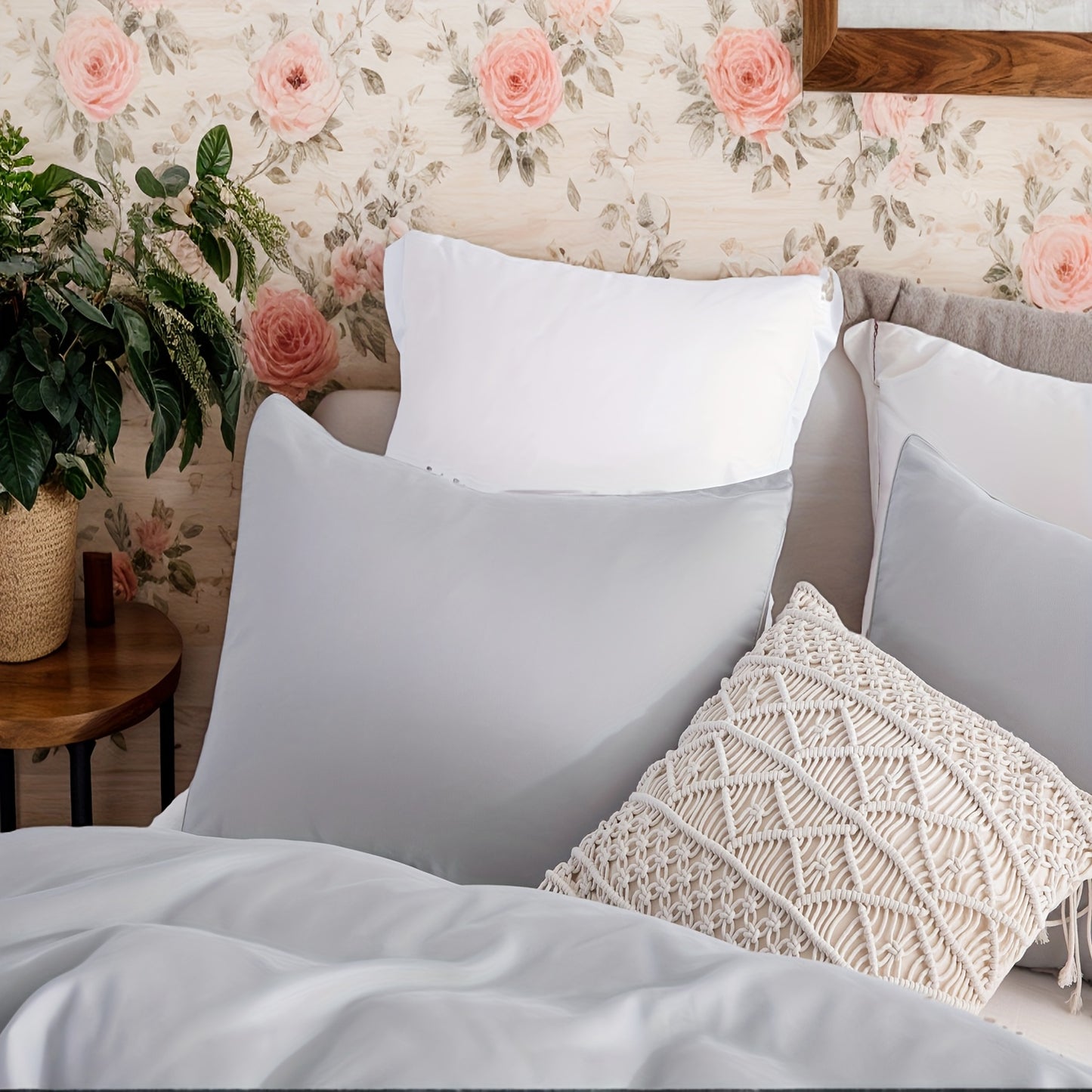 Soft Washed Microfiber Duvet Cover Set with Zipper Closure