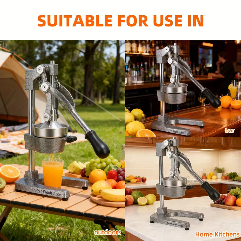 Commercial Manual Citrus Juicer and Hand Press Lemon Squeezer Gray