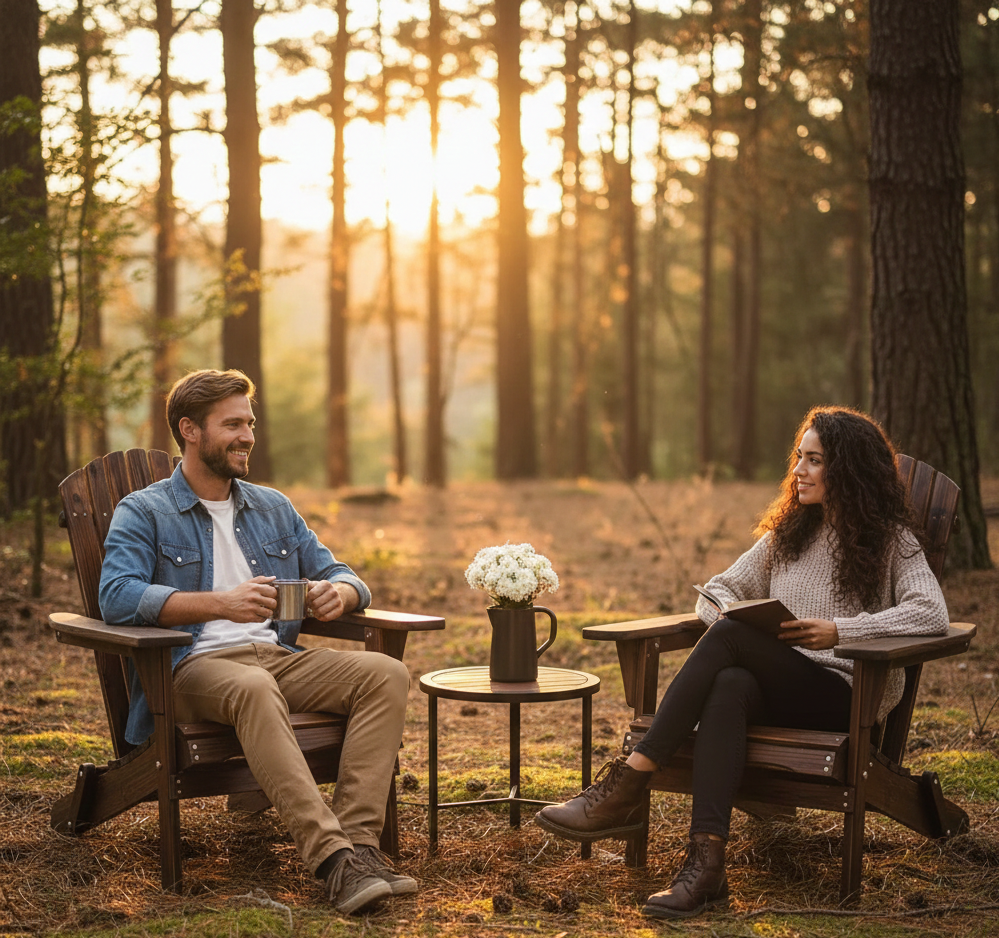 Folding Adirondack Chair – Outdoor Patio Yard Deck Beach Lawn