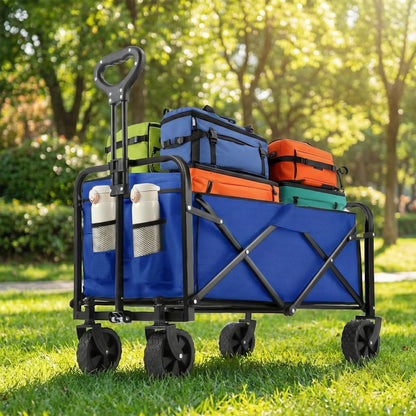 680LBS Heavy Duty Folding Wagon Cart All Terrain Garden Beach Utility Cart
