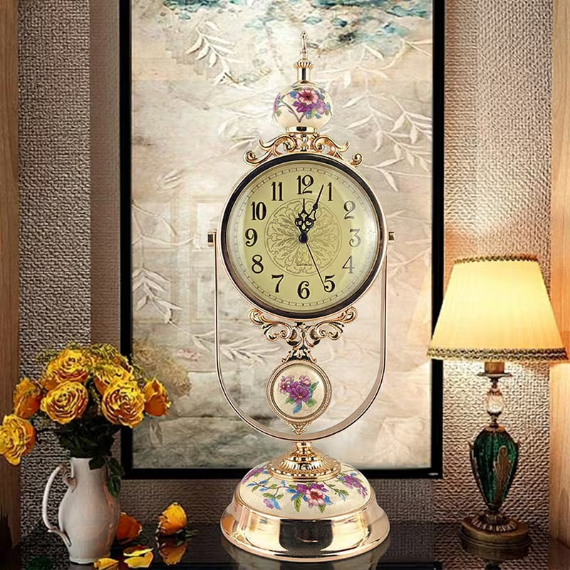 Vintage American Style Desktop Clock Home Ornament
