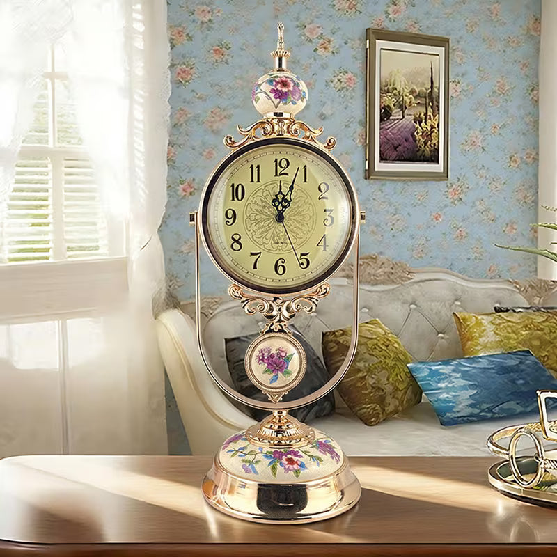 Vintage American Style Desktop Clock Home Ornament