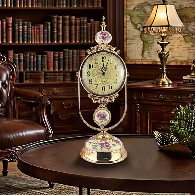 Vintage American Style Desktop Clock Home Ornament