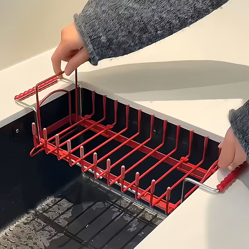 Retractable Adjustable Kitchen Bowl Rack and Dish Storage Organizer