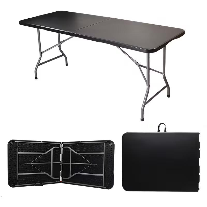 4ft/6ft Portable Plastic Folding Table – Indoor & Outdoor Dining