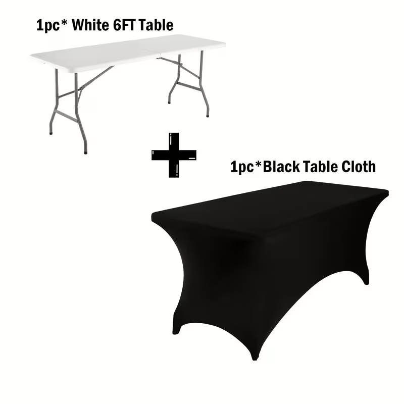 4ft/6ft Portable Plastic Folding Table – Indoor & Outdoor Dining