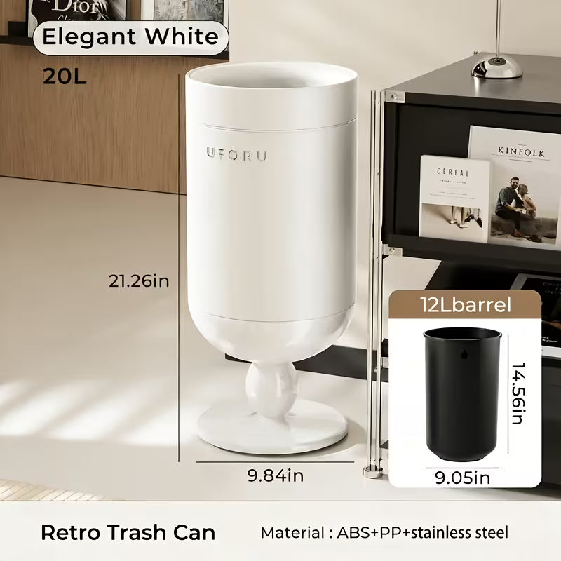 Wide Opening Waste Bin with Sliding Base