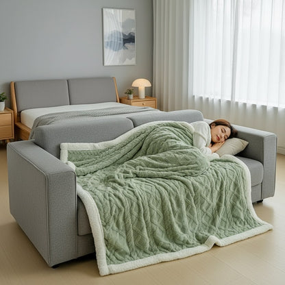Luxury Flannel Blanket | Soft Plush Cozy Throw | Warm Washable Gift