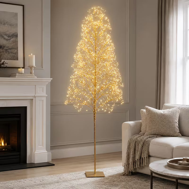 70.9-Inch Lighted Decorative Tree Lamp with 1600 Warm White LEDs