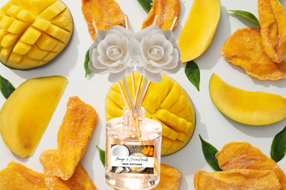 Exotic & Escape Reed Diffuser Collection – Tropical Scents with Mango, Pineapple, Hibiscus & Coconut