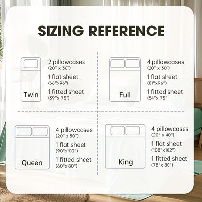 6-Piece Luxury Bamboo Lyocell Blend Sheet Set - Ultra Soft, Breathable, Deep Pocket